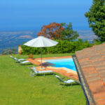 Toskana Spezial Urlaub mit Hund Ferienhaus Villa Vista Mare Pool Aussicht