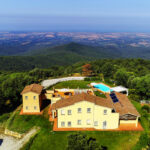 Toskana Spezial Urlaub mit Hund Ferienhaus Villa Vista Mare Luftaufnahme